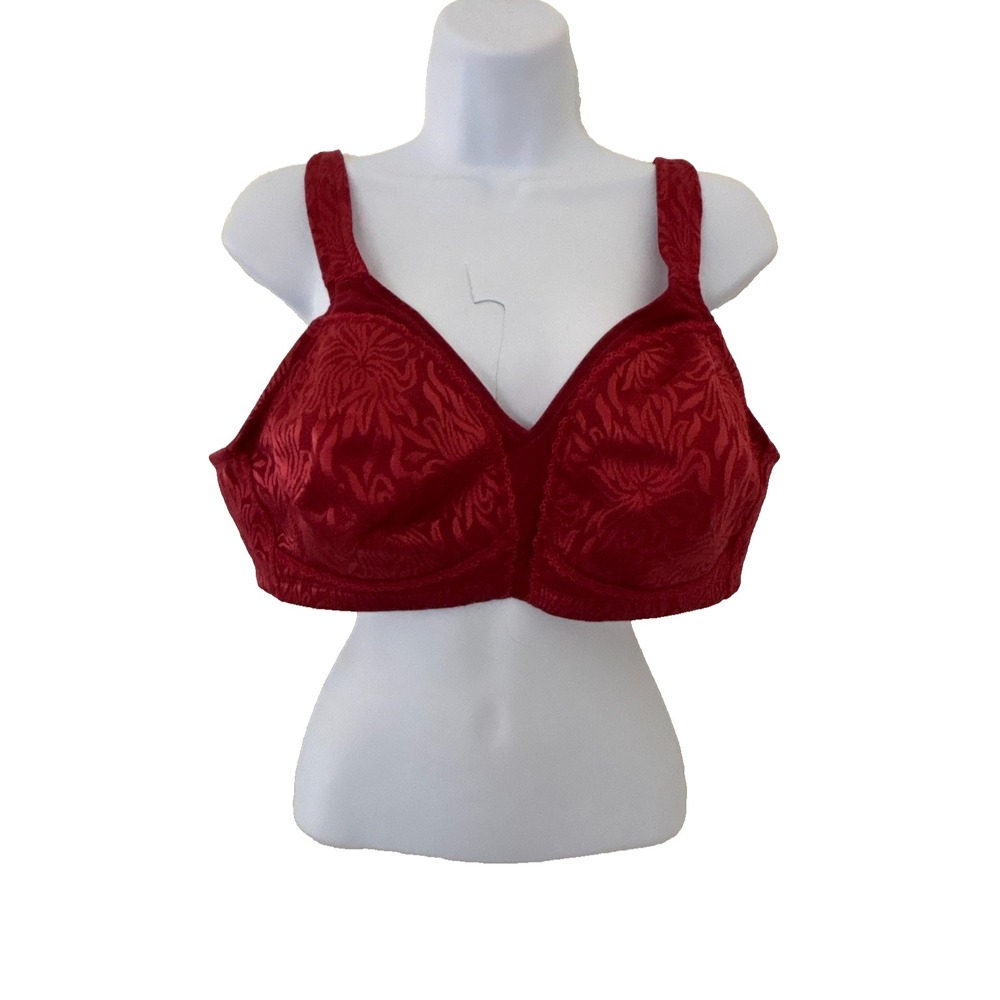 New Wingslove Bra 42B Red Non Padded Wireless Minimizer Romance Vamp Whimsygoth